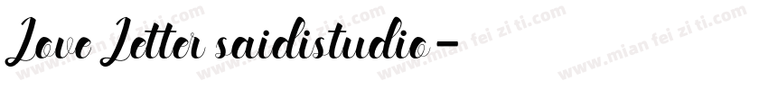 Love Letter saidistudio字体转换
